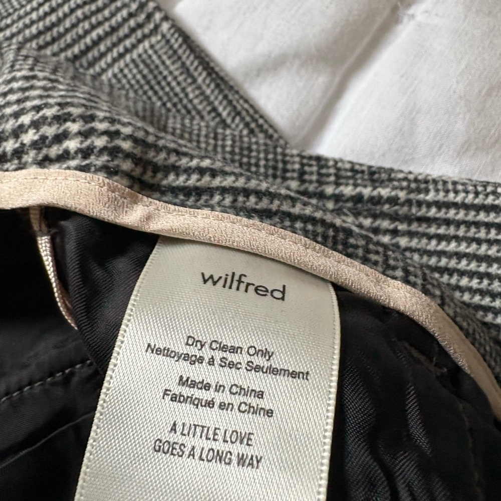 Aritzia Gray Plaid Wool Pants - Picture 3 of 6